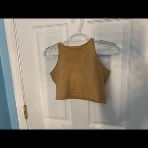 Tan American Apparel sleeveless tank top